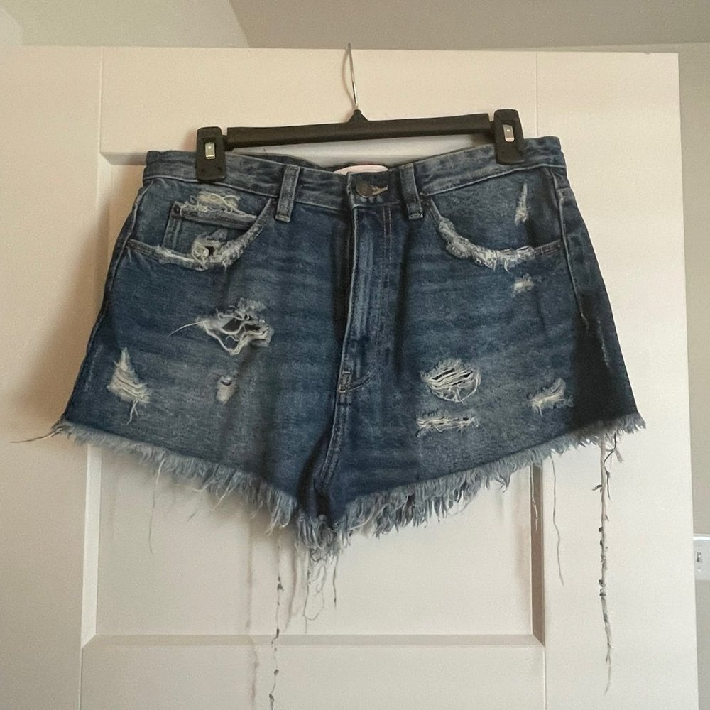 ZARA Distressed Denim Shorts